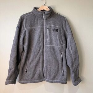 The North Face Mens Grey Fleece Full-Zip Jacket Size M